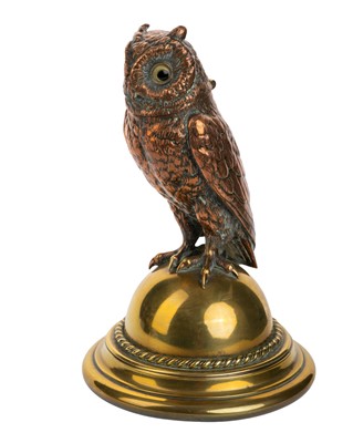 Lot 1576 - ARTS & CRAFTS COPPER AND BRASS INKWELL