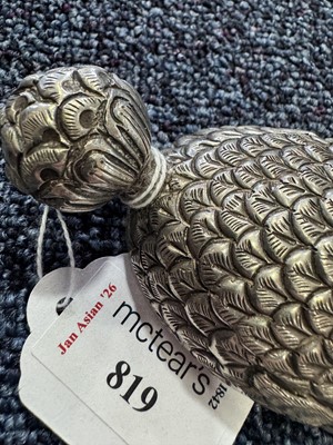 Lot 819 - NOVELTY OMANI SILVER BOX