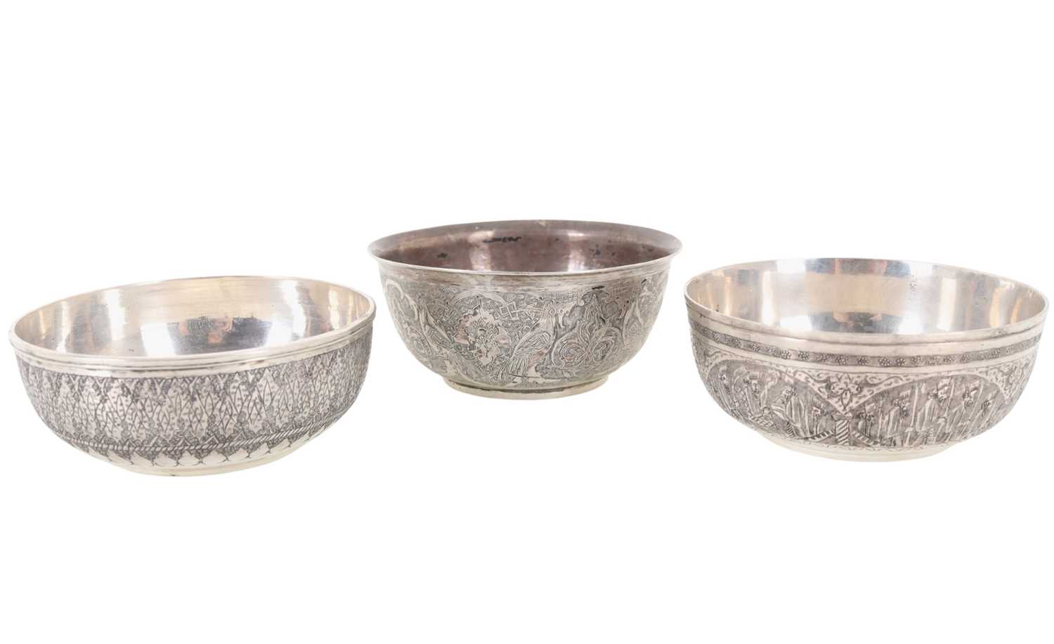 Lot 827 - GROUP OF IRANIAN SILVER