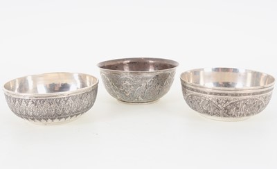 Lot 827 - GROUP OF IRANIAN SILVER