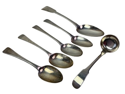 Lot 447 - WILLIAM IV SILVER TODDY LADLE