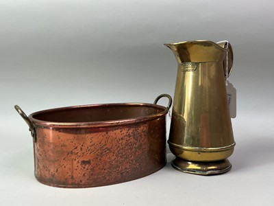Lot 370 - GROUP OF COPPER, BRASS AND PEWTER WARE
