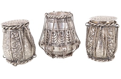 Lot 832 - THREE EASTERN WHITE METAL STORAGE CONTAINERS