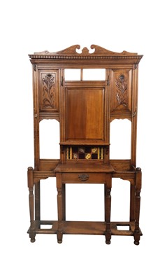 Lot 468 - VICTORIAN OAK HALLSTAND