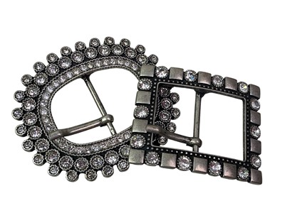 Lot 524 - GROUP OF PASTE BUCKLES