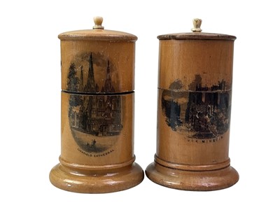 Lot 531 - TWO MAUCHLINE VESTA CASES
