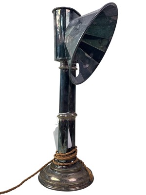 Lot 542 - VINTAGE SILVER PLATED STUDENT'S CANDLE LAMP