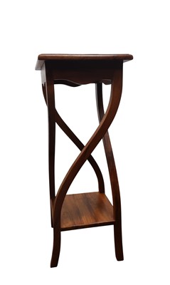 Lot 499 - MODERN STAINED WOOD PLANT PEDESTAL