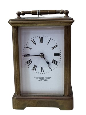 Lot 586 - BRASS CARRIAGE CLOCK
