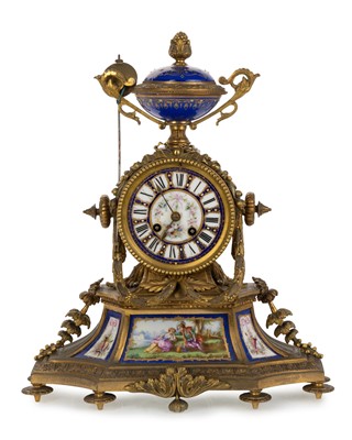 Lot 1019 - FRENCH LOUIS XVI STYLE MANTLE CLOCK