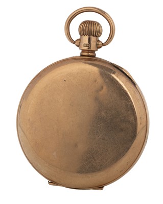 Lot 826 - ELGIN NINE CARAT GOLD POCKET WATCH