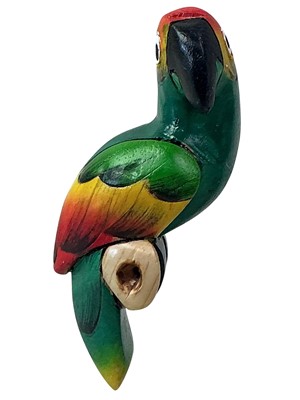 Lot 577 - COLLECTION OF PERUVIAN PAINTED WOOD PARROTS