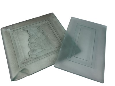 Lot 578 - SET OF FOUR OPAQUE GLASS PANELS