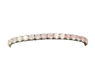 Lot 585 - CUBIC ZIRCONIA TENNIS BRACELET