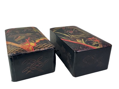 Lot 509 - PAIR OF JAPANESE LACQUERED BOXES