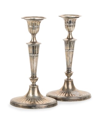 Lot 39 - PAIR OF VICTORIAN SILVER CANDLESTICKS
