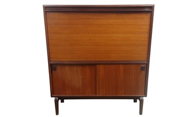 Lot 593 - MID CENTURY TEAK COCKTAIL CABINET
