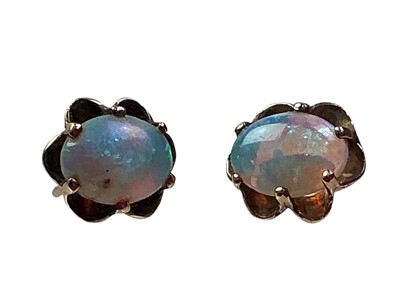 Lot 485 - PAIR OF OPAL EARRINGS