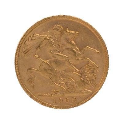 Lot 5 - EDWARD VII GOLD SOVEREIGN