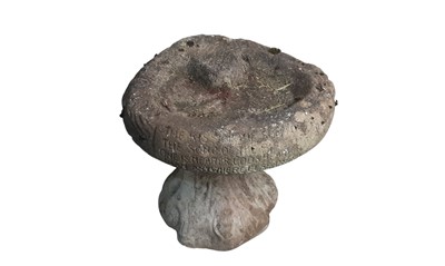 Lot 730 - STONE COMPOSITE BIRD BATH