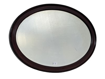 Lot 708 - VICTORIAN MAHOGANY WALL MIRROR