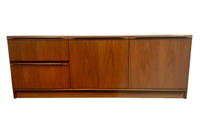 Lot 1597 - IN THE MANNER OF MORRIS & CO OF GLASGOW, TEAK LOW SIDEBOARD