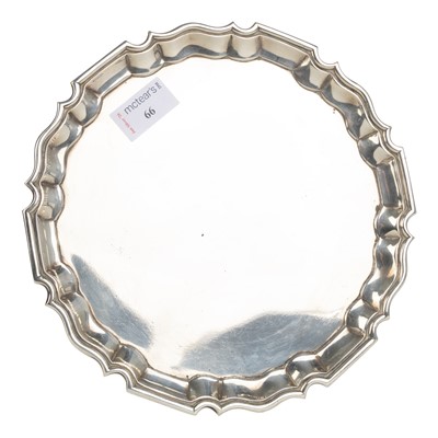 Lot 66 - LATE VICTORIAN SILVER SALVER