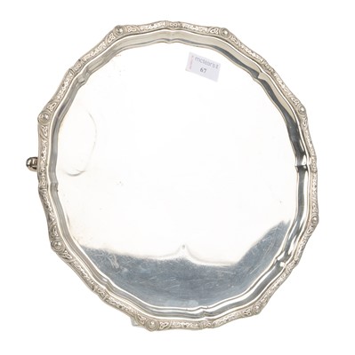 Lot 67 - GEORGE VI SILVER SALVER