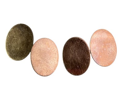 Lot 767 - PAIR OF GOLD CUFFLINKS