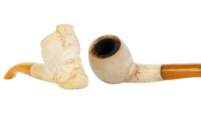 Lot 1486 - TWO MEERSCHAUM PIPES