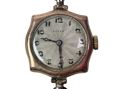 Lot 773 - VINTAGE ROLEX GOLD CASED MANUAL WIND WRIST WATCH