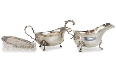 Lot 68 - TWO SILVER SAUCE BOATS