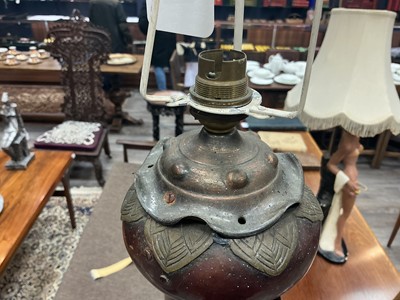 Lot 857 - LARGE AND UNUSUAL JAPANESE BRONZE FLOOR LAMP