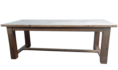 Lot 681 - PINE REFECTORY STYLE TABLE