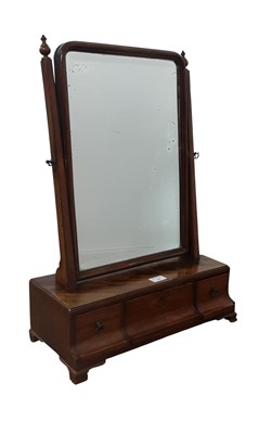 Lot 680 - STAINED WOOD DRESSING MIRROR