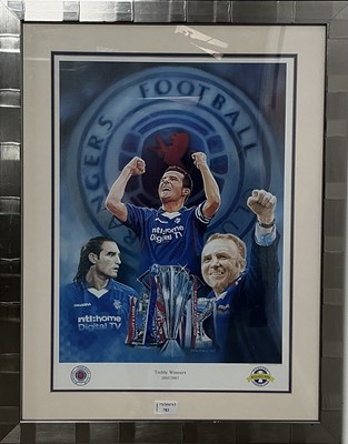 Lot 783 - RANGERS F.C., 'TREBLE WINNERS 2002/2003' PRINT