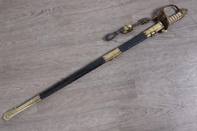 Lot 1198 - 1846 PATTERN NAVAL SWORD