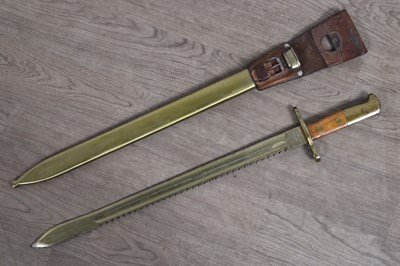 Lot 1199 - SWISS 1914 SAWBACK BAYONET