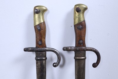 Lot 1203 - TWO FRENCH GRAS BAYONETS