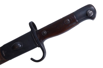 Lot 1204 - WWI BRITISH HOOKED QUILLON BAYONET