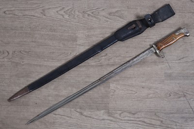 Lot 1205 - GERMAN MAUSER LONG BLADE BAYONET