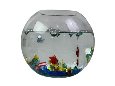 Lot 36 - CONTEMPORARY GLASS FISH BOWL