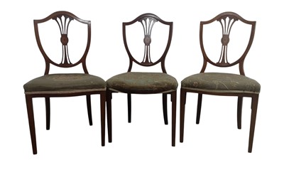Lot 511 - SET OF SIX GEORGIAN MAHOGANY DINING CHAIRS