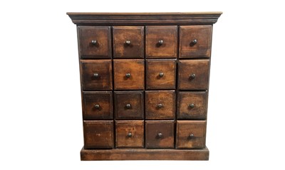 Lot 825 - MODERN TEAK STAINED CHEST OF DRAWERS