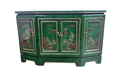 Lot 827 - CHINESE STYLE LACQUERED CREDENZA