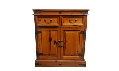 Lot 829 - PINE RUSTIC STYLE TWO DOOR CABINET