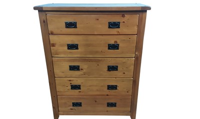 Lot 836 - MODERN PINE CHEST OF DRAWERS