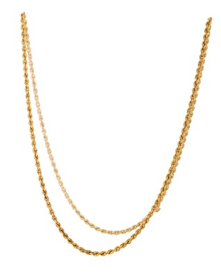 Lot 476 - GOLD ROPETWIST NECKLACE