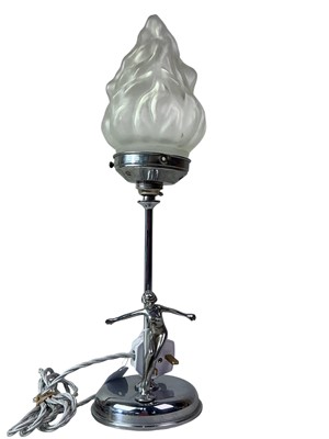 Lot 58 - ART DECO FIGURAL TABLE LAMP