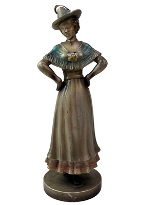 Lot 61 - SPELTER FIGURAL MATCH STRIKER